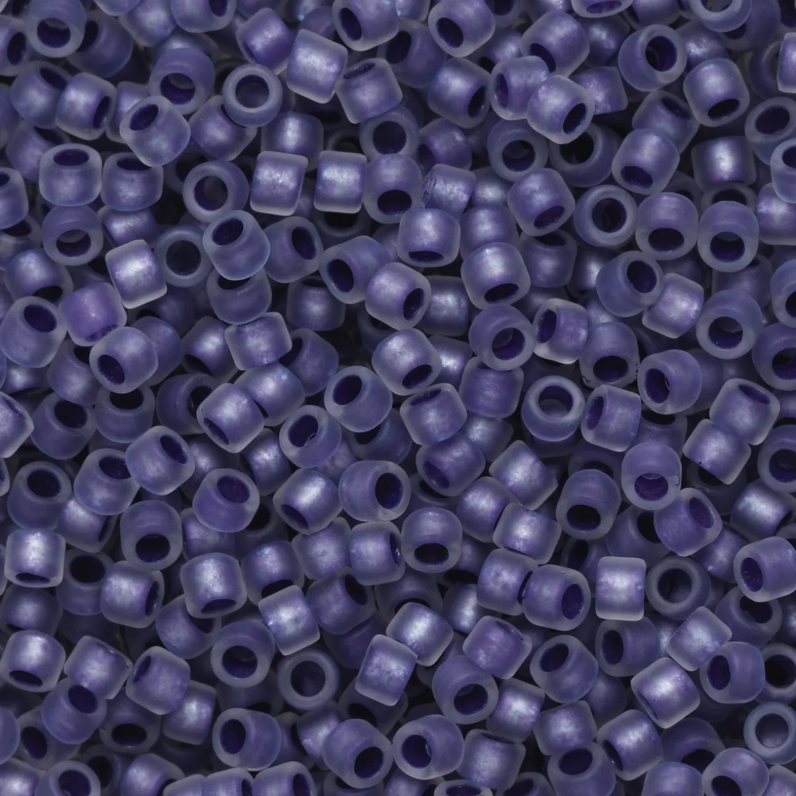 TOHO-perler 11/0 – blålilla frostet, 265FM Frosted metallic purple-lined crystal rainbow