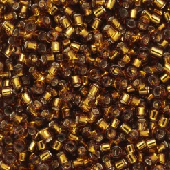 TOHO-perler 11/0 – brun silverline, 34 Silver-lined smoky topaz