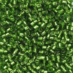 TOHO-perler 11/0 – grønn, 27 Silverlined peridot