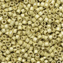 TOHO-perler 11/0 – gulgrønn metallic matt, PF559F PF galvanized matte yellow gold