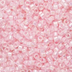 TOHO-perler 11/0 – lyserosa rainbow, 780 IC rainbow crystal/bubble gum-lined