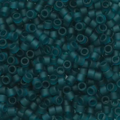 TOHO-perler 11/0 – petrol matt, 7BDF Transparent frosted teal