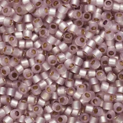 TOHO-perler 11/0 – rosa matt, PF2121 PF translucent silver-lined lt amethyst