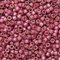 TOHO-perler 11/0 – rosa metallic matt, PF553F PF galvanized matte vintage rose