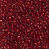 TOHO-perler 11/0 – rubinrød, 25C Silverlined ruby
