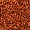 TOHO-perler 11/0 – rust metallic matt, PF562F PF galvanized matte saffron