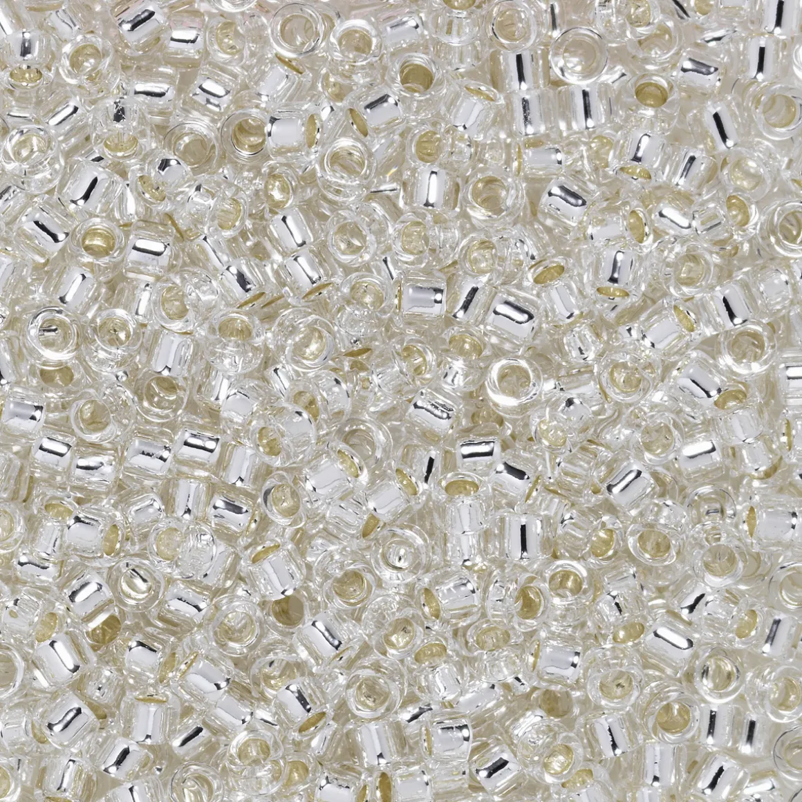 TOHO-perler 11/0 – sølv transparent, 21 Silverlined crystal