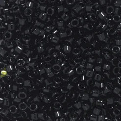 TOHO-perler 11/0 – svart blank, 49 Opaque jet black