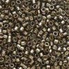 TOHO-perler 11/0 – svart gull metallic, 993 Gold-lined black diamond