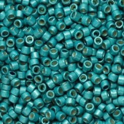 TOHO-perler 11/0 – turkis metallic matt, PF569F PF galvanized matte teal