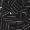 TOHO-perler bugle, avlange glassperler 6 mm, svart