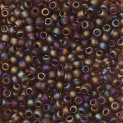 TOHO-perler runde 11/0 – blåbrun, 177F Transparent rainbow frosted smoky topaz
