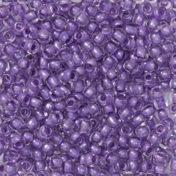 TOHO-perler runde 11/0 – klarlilla, 943 Lilac lined Crystal