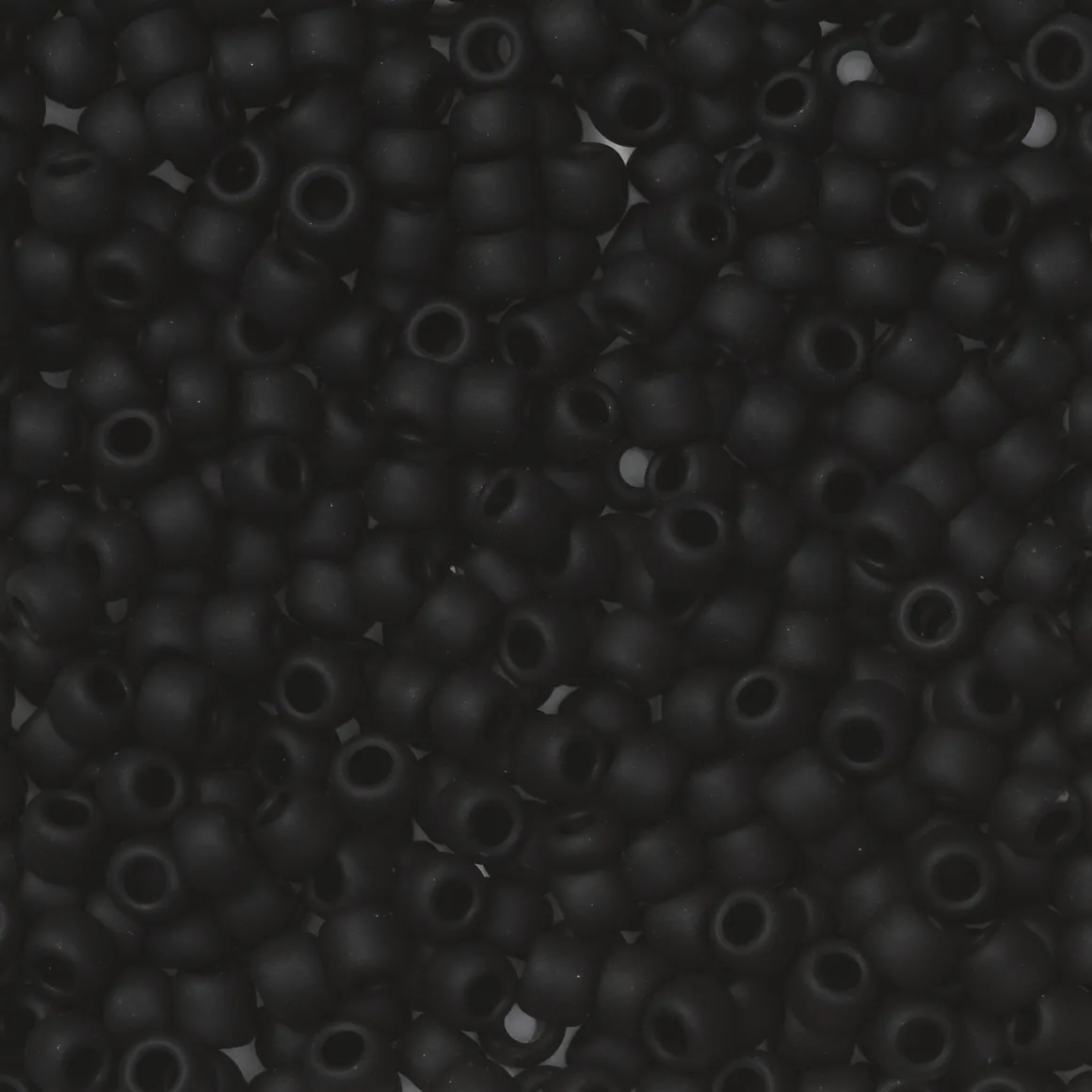 TOHO-perler runde 11/0 – matt svart, 49F Transparent frosted jet black