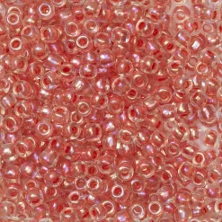 TOHO-perler runde 11/0 – rosa, 779 Salmon lined rainbow crystal