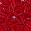 TOHO-perler bugle, avlange glassperler 6 mm mørkerød