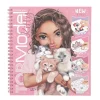 TOPModel aktivitetsbok Kitty + 5 ark med klistremerker, 47 sider, 20,2×22,2 cm
