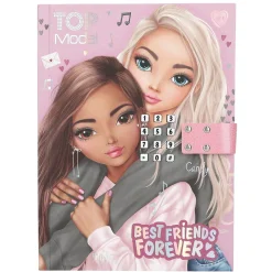 TOPModel Best Friends Forever, dagbok med kode og musikk, 15×20,5 cm