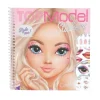 TOPModel Dress Me Up Face klistremerkebok, 24 sider og 7 ark med klistremerker. 17,5×18 cm