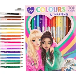 TOPModel 18 fargeblyanter + blyantspisser