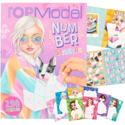 TOPModel klistremerkebok med tall