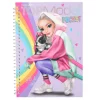 TOPModel lommemalebok Jill & Cookie + klistremerker, 120 sider, 13×17,5×1,3 cm