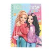 TOPModel lommemalebok Miju & Christy med 120 sider + 1 ark klistremerker! 13×17,5 cm