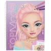 TOPModel Make-Up designbok og malebok med morsomme motiver og klistremerker, 19×24 cm