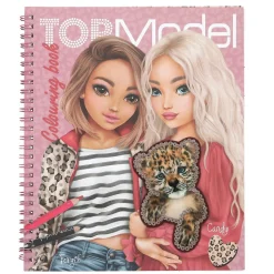 TOPModel malebok Leohart med kattunger og klistremerker! 20,5×24 cm