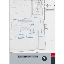 Transparent A4-blokk 70 g/m²