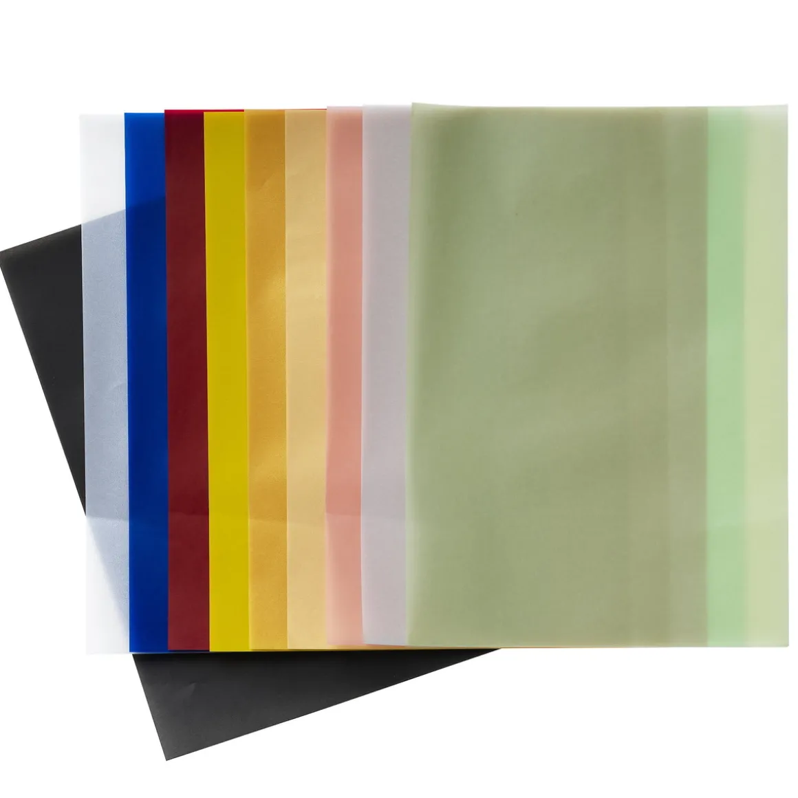 Transparent papir, A4, 10 ark i 10 farger