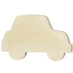 Trefigur bil – høyde 9,5 cm, bredde 15 cm, tykkelse 1,7 cm
