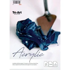 Tri-Art Acrylic Pad akrylblokk 24×30 cm, 10 ark, 360 g/m²