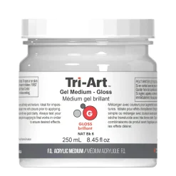 Tri-Art Gel Medium Gloss 250 ml, blankt gelbasert fortykningsmiddel for akrylmaling