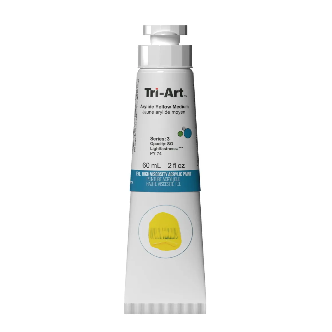 Tri-Art High Viscosity akrylmaling 60 ml Arylide Yellow Medium