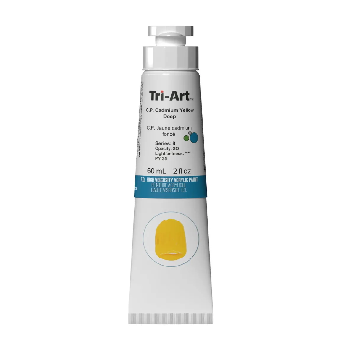 Tri-Art High Viscosity akrylmaling 60 ml C.P. Cadmium Yell Deep