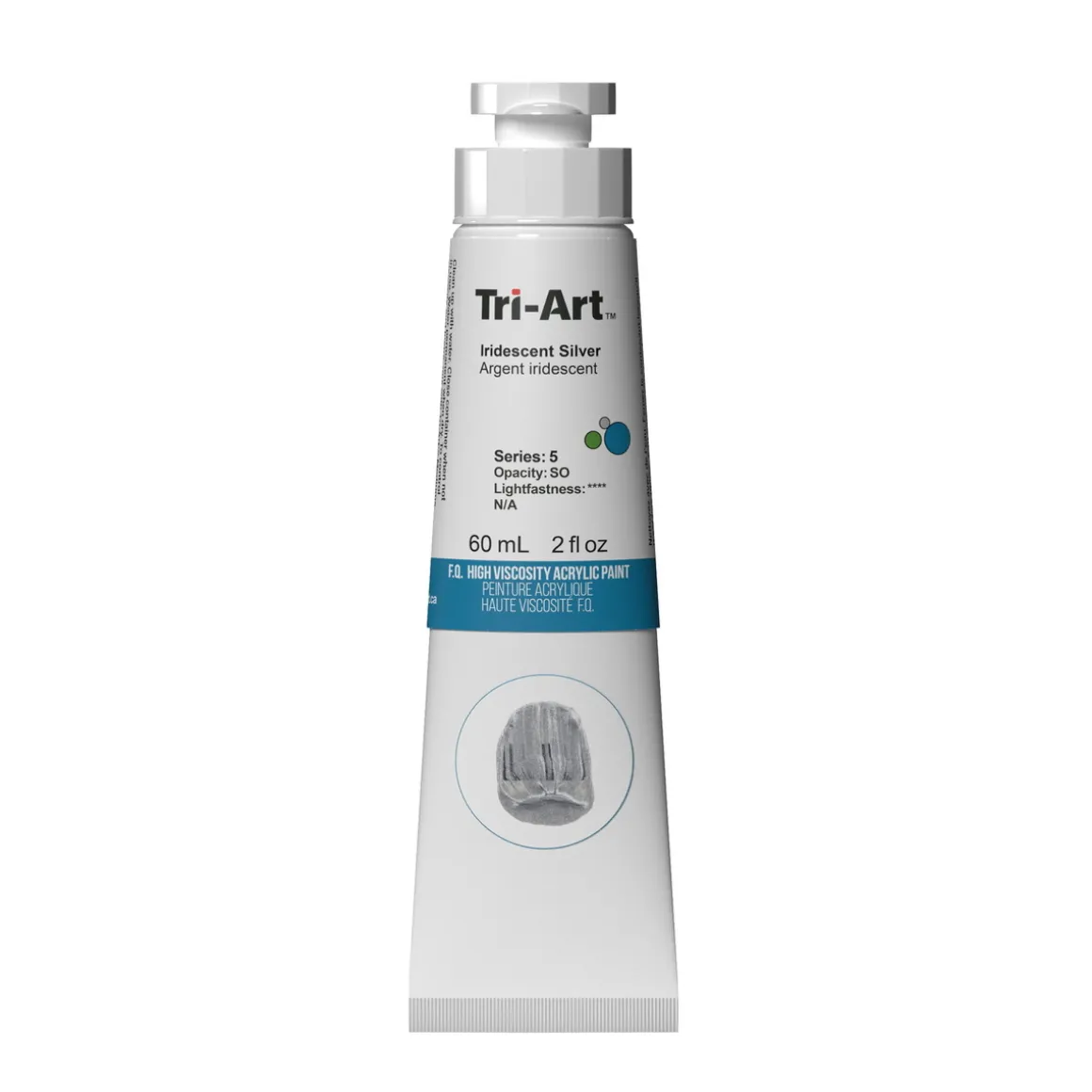 Tri-Art High Viscosity akrylmaling 60 ml Iridescent Silver