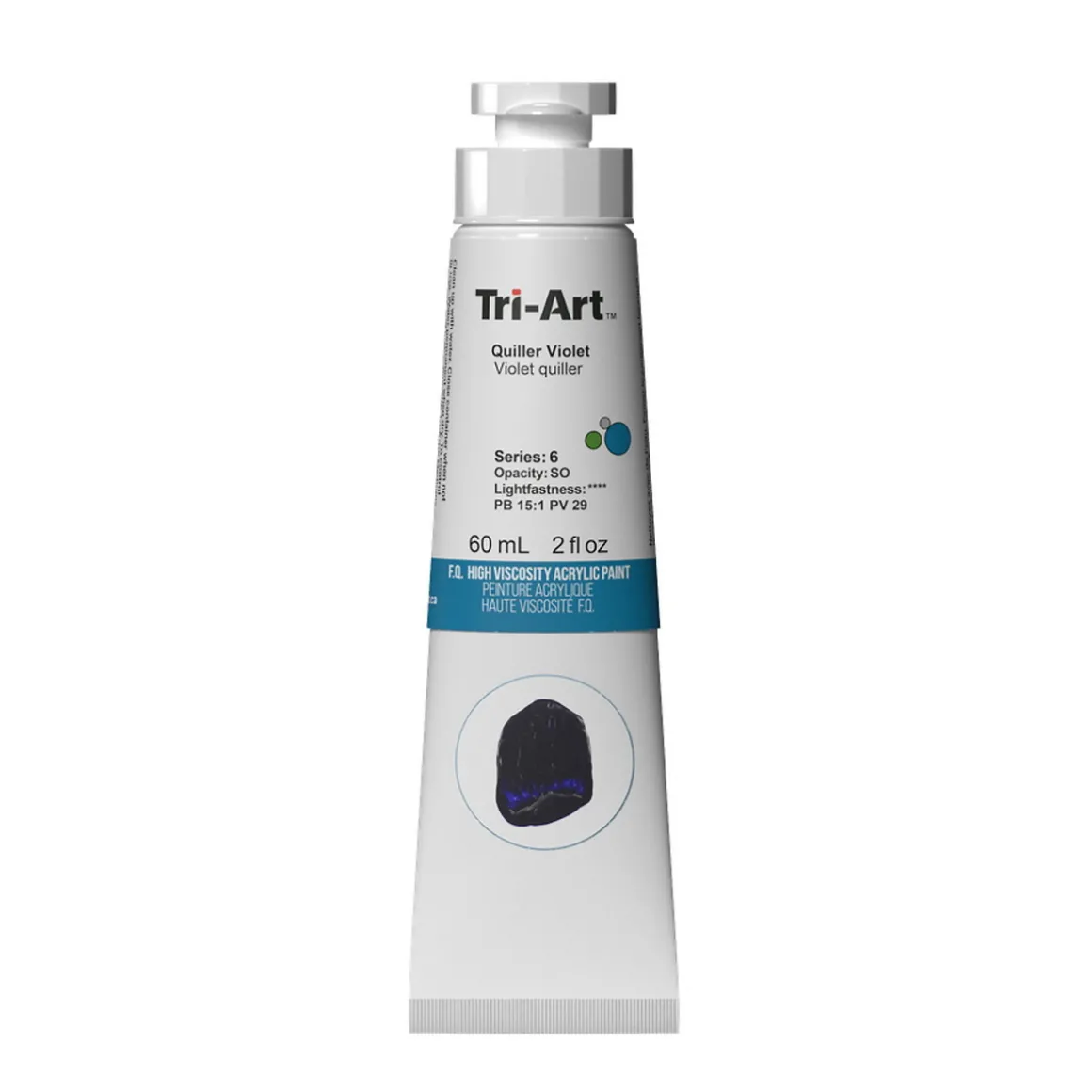 Tri-Art High Viscosity akrylmaling 60 ml Quinacridon Magenta