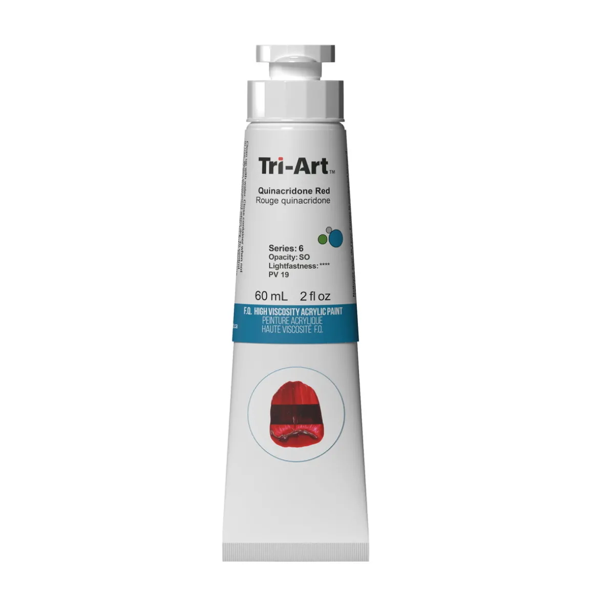 Tri-Art High Viscosity akrylmaling 60 ml Quinacridon Red
