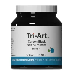 Tri-Art High Viscosity akrylmaling 500 ml Carbon Black