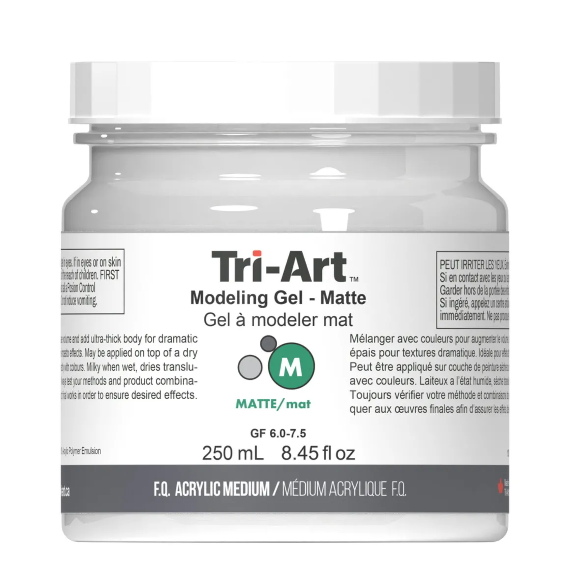 Tri-Art Modeling Gel, matt gelbasert modelleringspasta / strukturpasta, 250 ml