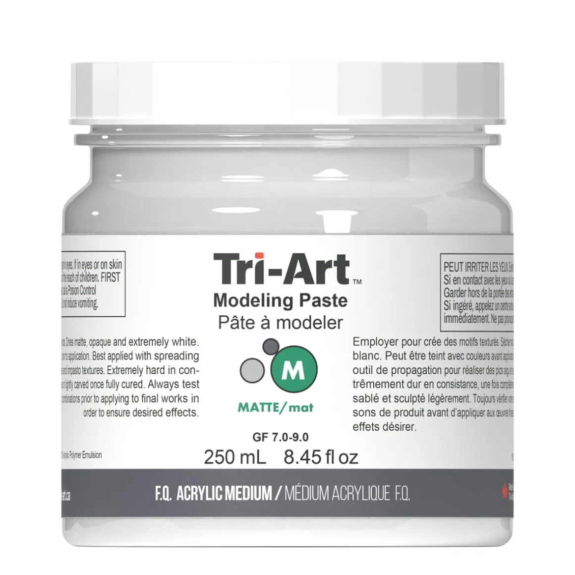 Tri-Art Modeling Paste 250 ml, modelleringspasta for tekstur på lerret