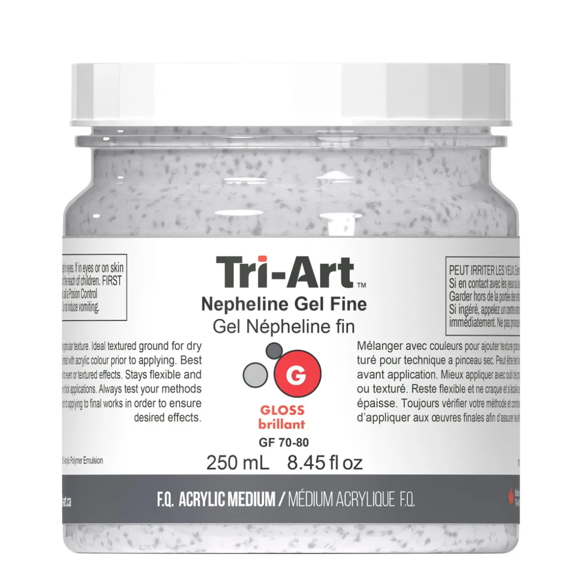Tri-Art Nepheline Fine 250 ml, fint granulerende medium for akrylmaling