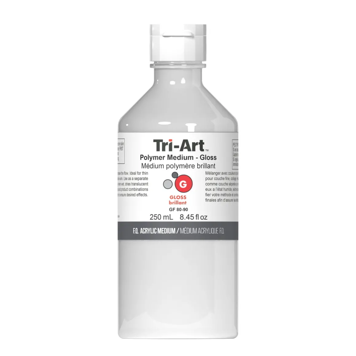 Tri-Art Polymer Medium Gloss 250 ml, blankt fortynningsmiddel for akrylmaling