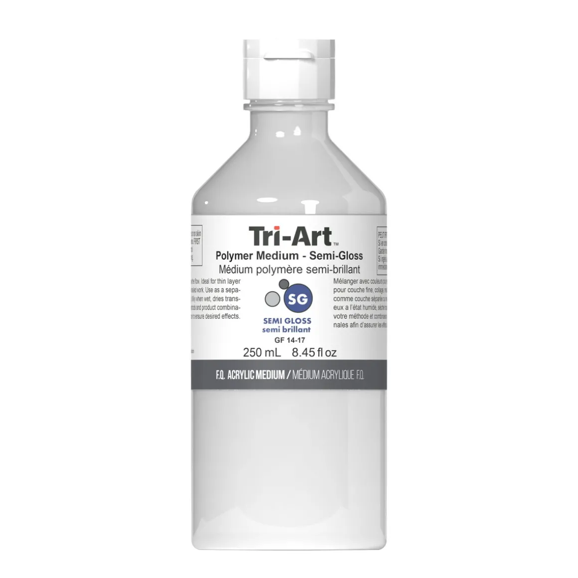 Tri-Art Polymer Medium Semi Gloss 250 ml, halvblankt fortynningsmiddel for akrylmaling