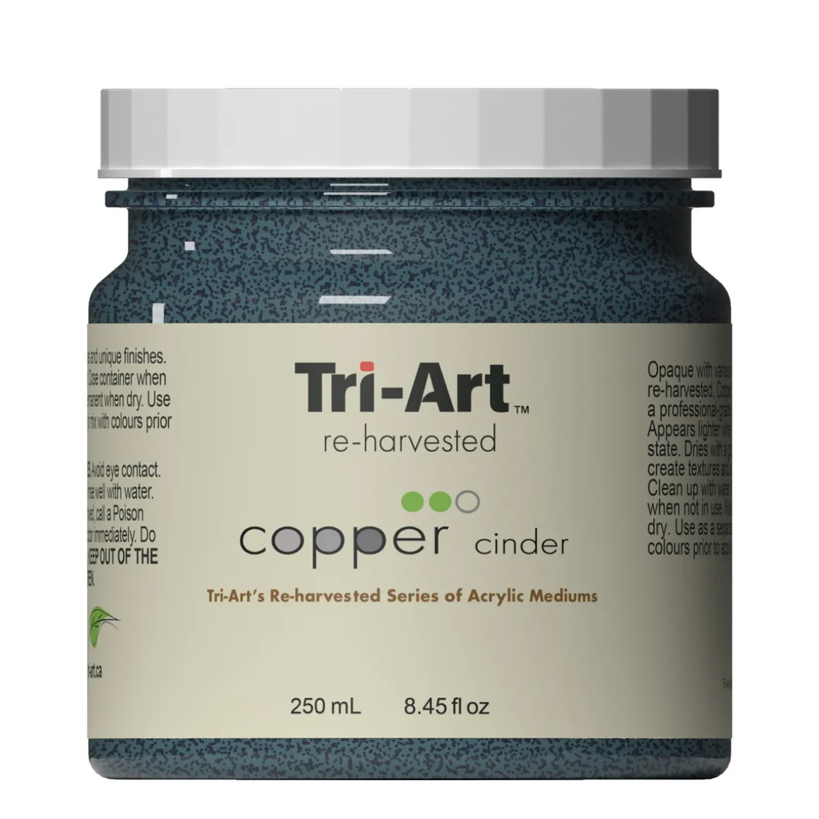 Tri-Art Reharvested Copper Cinder 250 ml, teksturmiddel, inneholder partikler av kobber