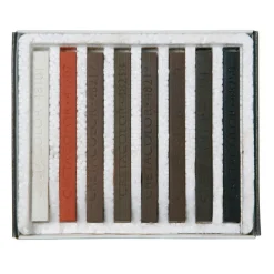 Tørrpastellkritt Brun/Rød 8 st