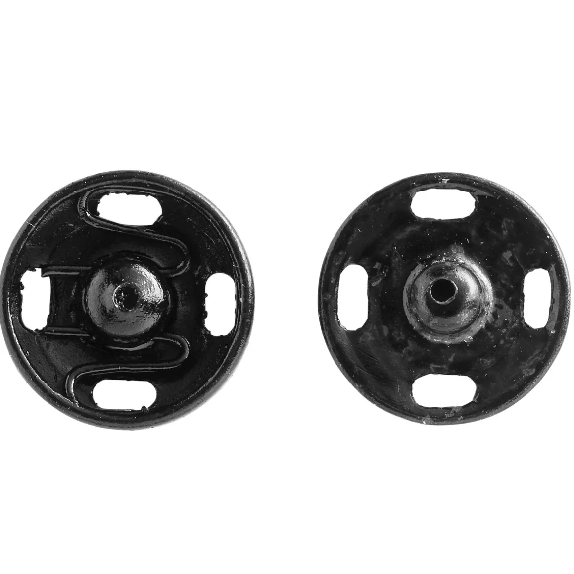 Trykknapp Sort 11 mm 10 stk