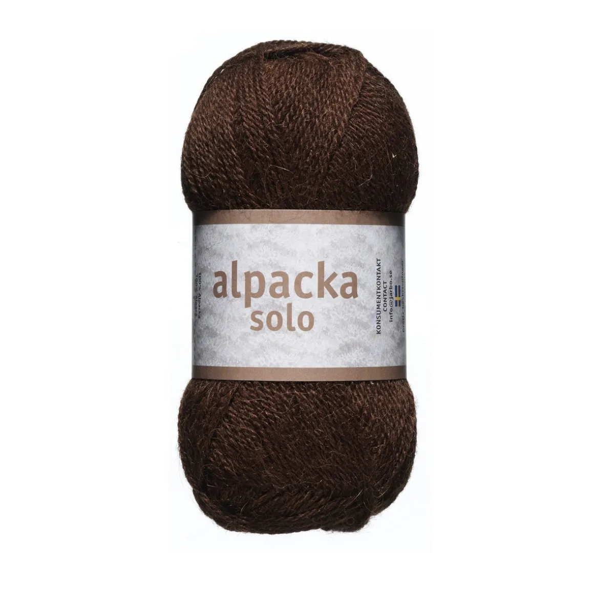 Ullgarn Järbo Alpacka Solo 50 g brun – 29105 Chocolate brown