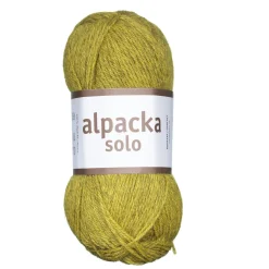 Ullgarn Järbo Alpacka Solo 50 g limegrønn – 29127 Passion yellow